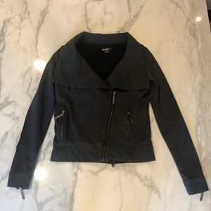 Kensie charcoal grey cotton zip detail jacket